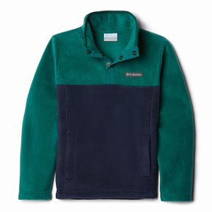 Columbia Steens Mountain™ 1/4 Snap Skinna Pull-Over Pojkar Marinblå/MörkGröna (UOJBL4865)